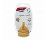 Tétine Physiologique caoutchouc Chicco, 0M+, lot de 2 