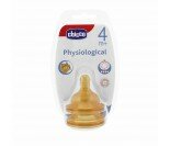 Tétine Physiologique caoutchouc Chicco, 4M+, lot de 2 