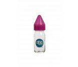 Biberon Verre Rémond, tétine NN caoutchouc, 110ml-Rose tonic