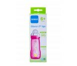 Biberon Mam anti colique Cirque Rose, 6M+, tétine silicone, 330 ml