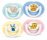 Sucette Silicone animaux Avent 3 mois, lot de 2