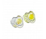 Sucette Silicone Nuit Avent 0-6 mois, anneau phosporescent