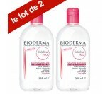 Créaline Bioderma, Eau nettoyante sans parfum 2x500ml
