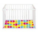 Parc Carré pliant 4441 Combelle à plancher, laqué blanc